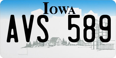 IA license plate AVS589