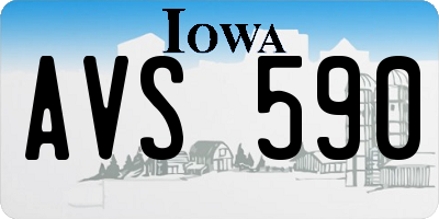 IA license plate AVS590