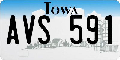 IA license plate AVS591