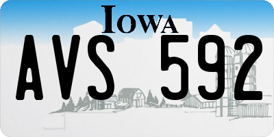 IA license plate AVS592