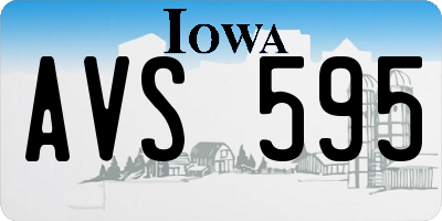 IA license plate AVS595
