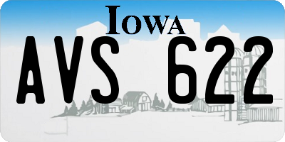 IA license plate AVS622