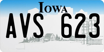 IA license plate AVS623