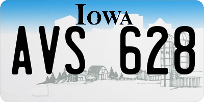 IA license plate AVS628