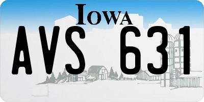 IA license plate AVS631
