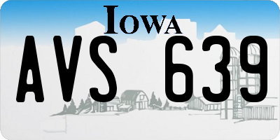 IA license plate AVS639