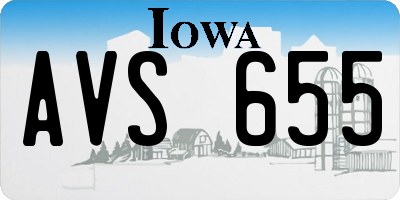 IA license plate AVS655
