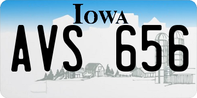 IA license plate AVS656