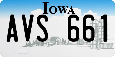 IA license plate AVS661