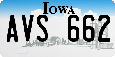 IA license plate AVS662
