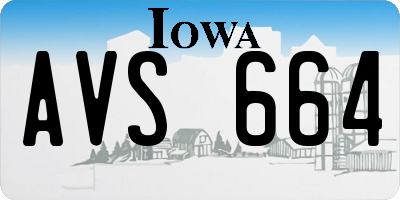 IA license plate AVS664