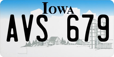 IA license plate AVS679