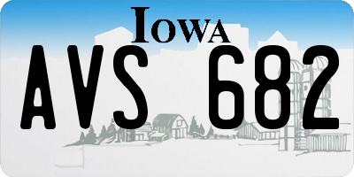 IA license plate AVS682