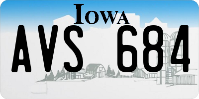 IA license plate AVS684