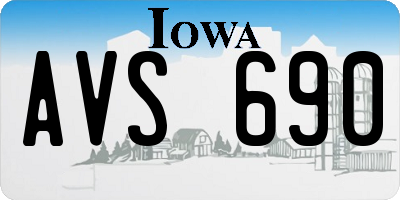 IA license plate AVS690