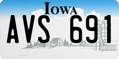 IA license plate AVS691