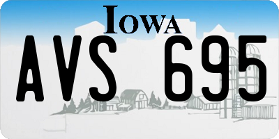 IA license plate AVS695