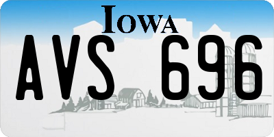IA license plate AVS696