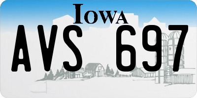 IA license plate AVS697