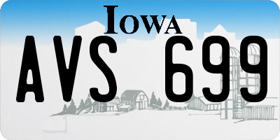 IA license plate AVS699