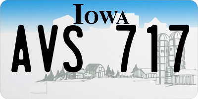 IA license plate AVS717