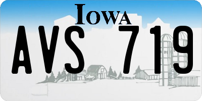 IA license plate AVS719