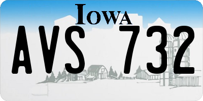 IA license plate AVS732