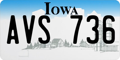 IA license plate AVS736