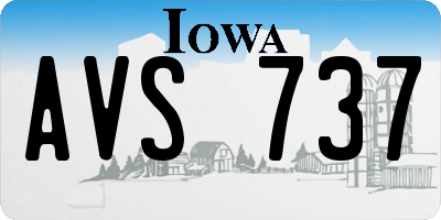 IA license plate AVS737