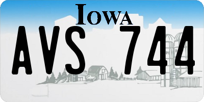 IA license plate AVS744