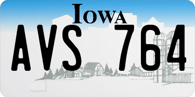 IA license plate AVS764