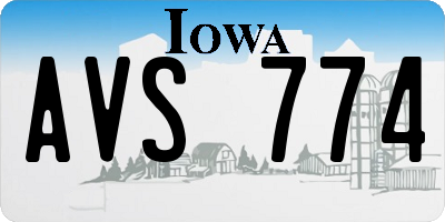 IA license plate AVS774