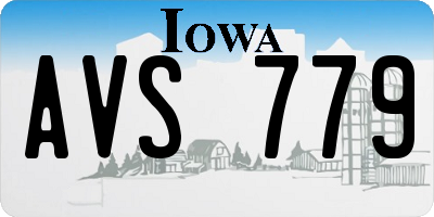 IA license plate AVS779