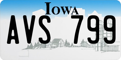 IA license plate AVS799