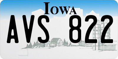 IA license plate AVS822