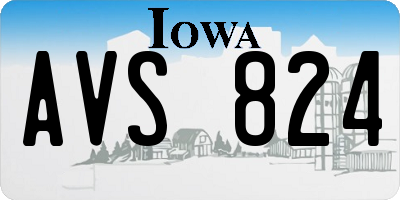 IA license plate AVS824
