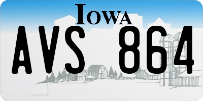 IA license plate AVS864