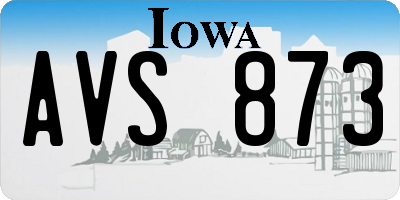 IA license plate AVS873