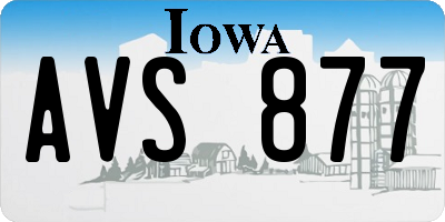 IA license plate AVS877