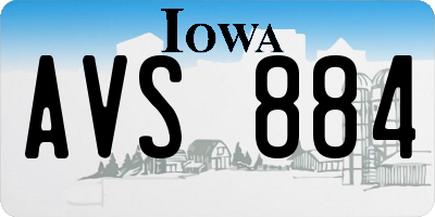 IA license plate AVS884