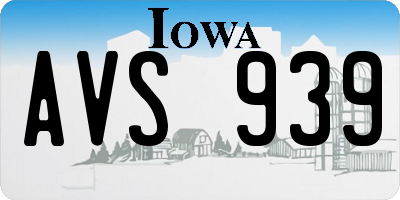 IA license plate AVS939