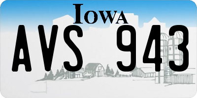IA license plate AVS943