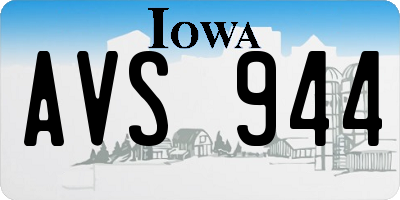 IA license plate AVS944
