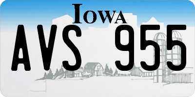 IA license plate AVS955