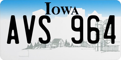 IA license plate AVS964