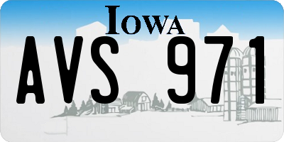 IA license plate AVS971