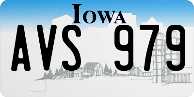 IA license plate AVS979