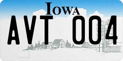 IA license plate AVT004