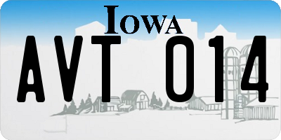 IA license plate AVT014