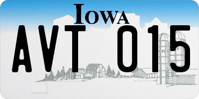 IA license plate AVT015